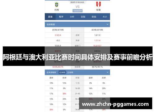 阿根廷与澳大利亚比赛时间具体安排及赛事前瞻分析
